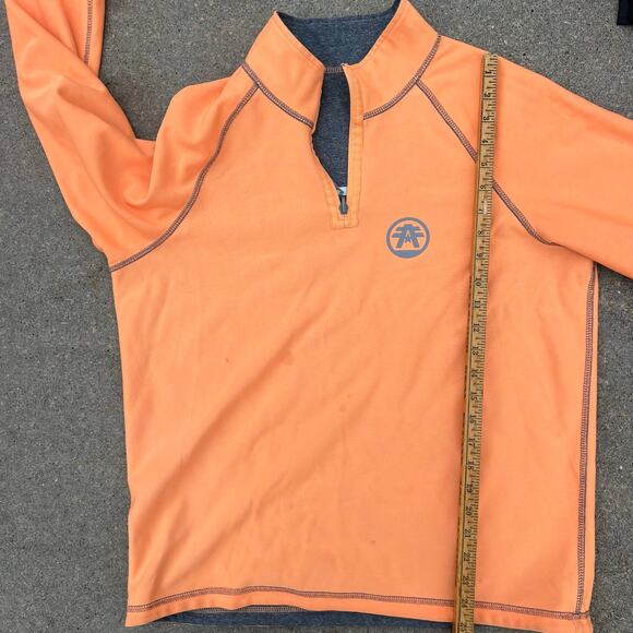 American Fighter 1/4 zip Reversible Orange Gray Pullover Jacket Large - Picture 10 of 11
